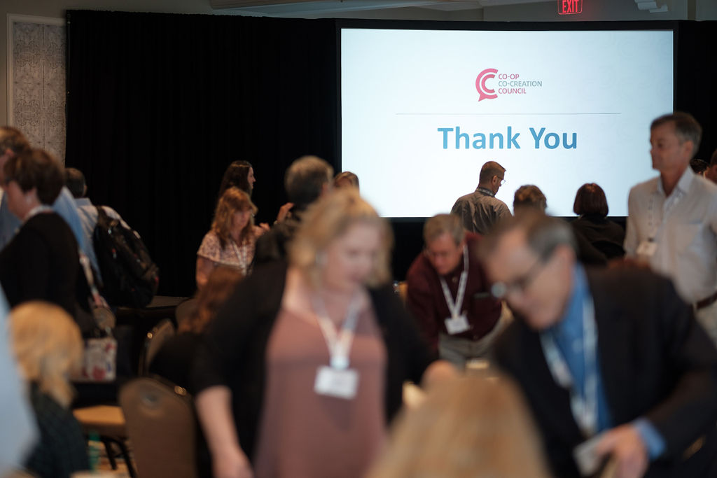 business conference audience members