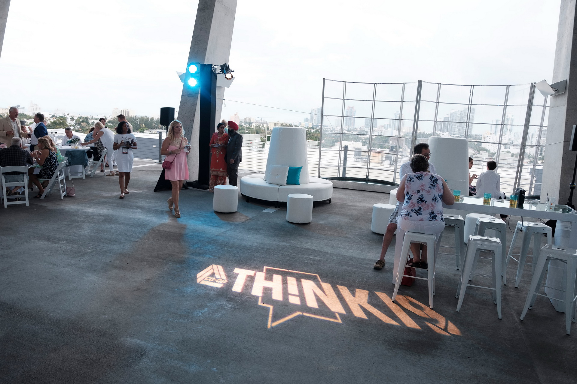 corporate mixer party miami view rooftop