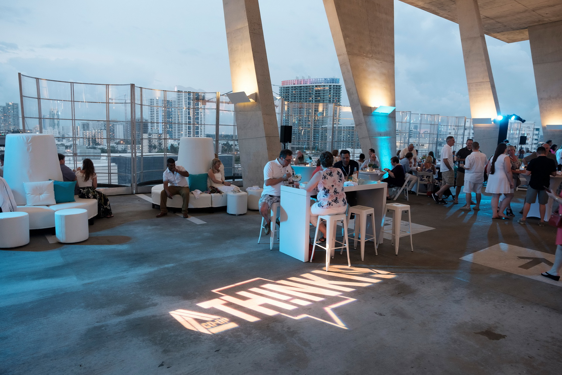 corporate mixer party miami view rooftop