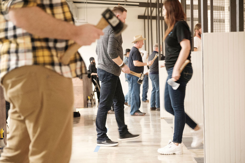 business teambuilding exercises hatchet alley austin texas